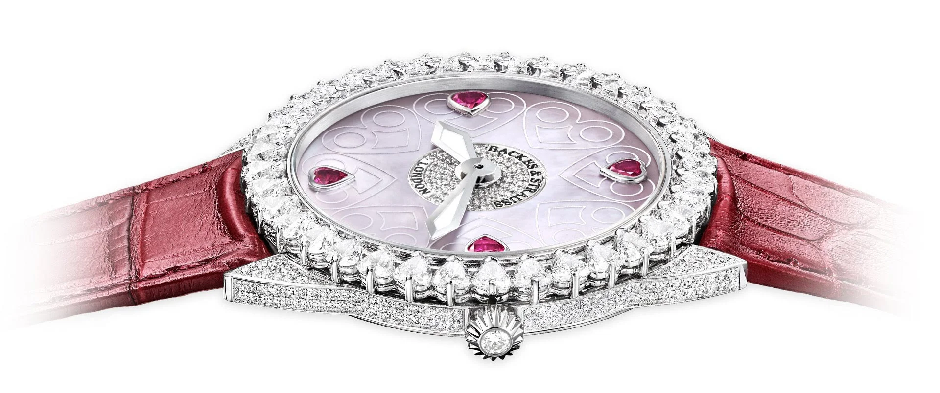 Diamond heart watch sale